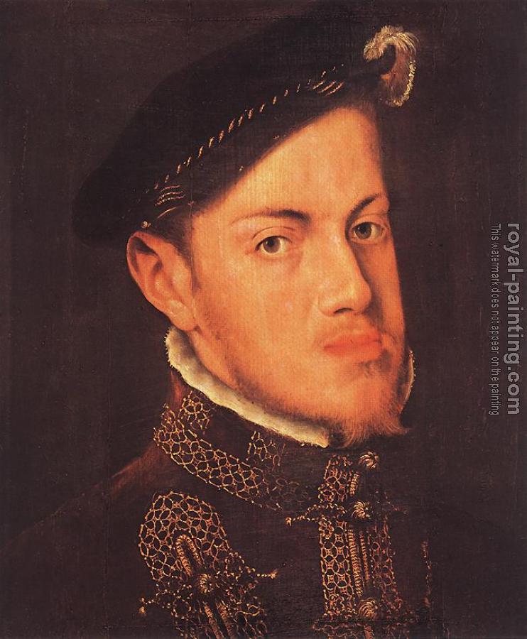 Anthonis Mor Van Dashorst : Portrait of the Philip II, King of Spain
